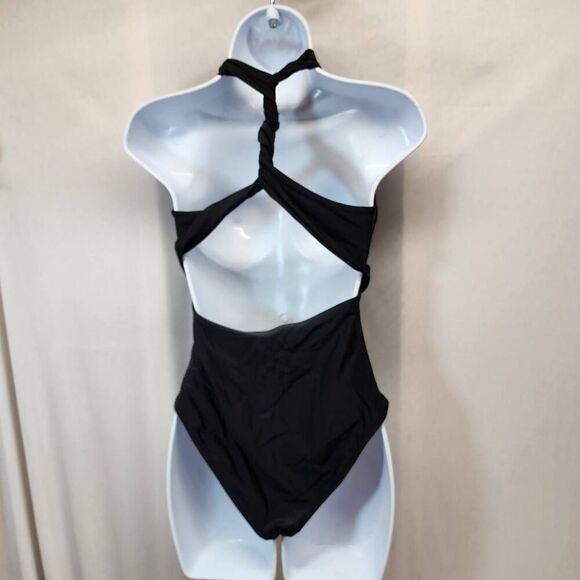 Women's Medium One-Piece Black Swimsuit Tummy Control - Picture 2 of 3